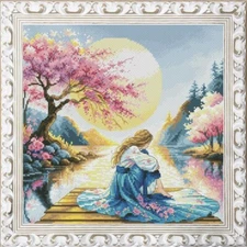 Counted Cross Stitch Kit Cherry blossom DIY