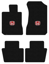 Lloyd Luxe Front & Rear Mats for '82-83 Honda Accord w/Red on Black Honda H