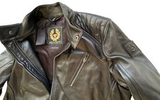 BELSTAFF V RACER MOTORRAD SCHWARZE LEDERJACKE...
