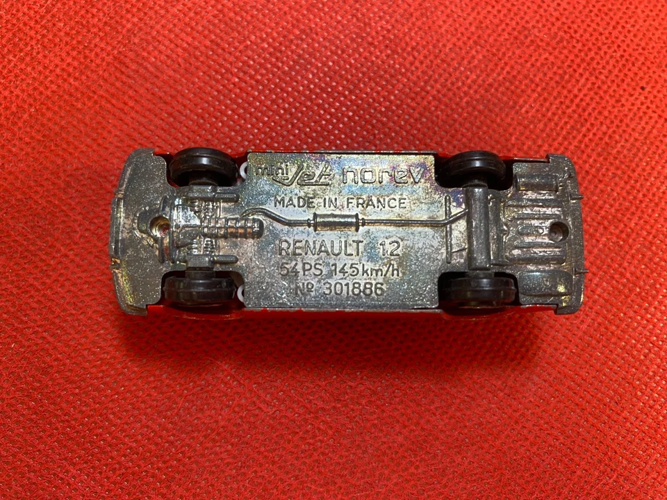 NOREV MINI JET Auto RENAULT 12 Made in France N. 301886 in metallo Rosso - Immagine 3 di 3
