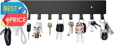 Key Holder for Wall, Key Hooks with 10 Hooks, Wall Mounted Key Holder for Hallwa