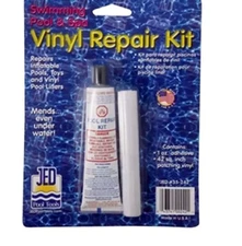 Jed Pool Tools Inc. 35-242 Pool Repair Kit Adhesive 1 oz. & Vinyl Patch