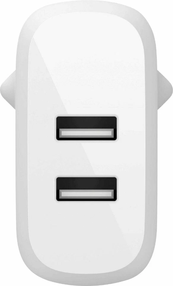 Cargador de pared doble USB-A Belkin Boost Charge 24W con cable (WCE001dq1MWH) -[LN]™ Foto 4 de 4