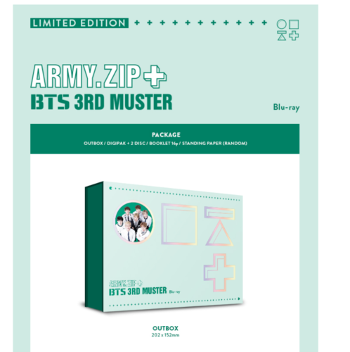 BTS 3RD MUSTER ARMY.ZIP+ Bluray DISC Full Package with Free Gift | eBay