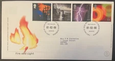 QEII 2000 Fire And Light FDC Philatelic Bureau Cancel