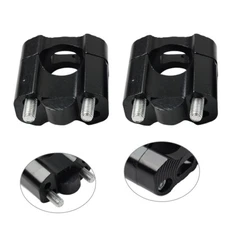 HandleBar Fat Bar Mount Clamps Risers Adaptor 7/8 to 11/8 Dirt Pit Bike ATV blk
