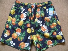 BNWT Matalan Gents Black Swim Shorts Size S Swimming Summer Oranges & Lemons