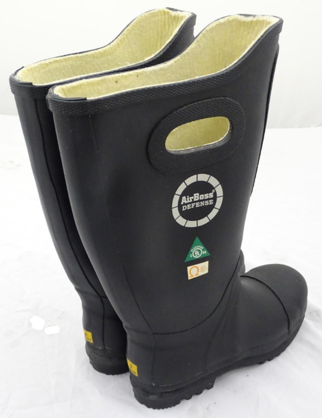 New AirBoss Defense CBRN Steel Toecap Fire Fighter Fireman Wellington