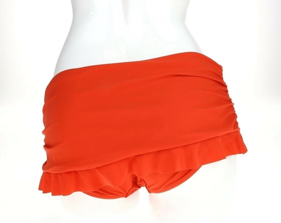 Profile Gottex Womens Coral Tutti Frutti Ruffle Red Swim Skirt Bottom Size 8 - Image 3 of 3