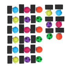24 Pack - Wrist Return Ball Rubber Wrist Rebound Ball w/ Elastic String Bounce