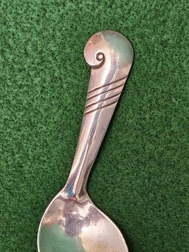 Signed White Hogan / George Kee Sterling Silver Navajo Medicine Spoon - Picture 4 of 19