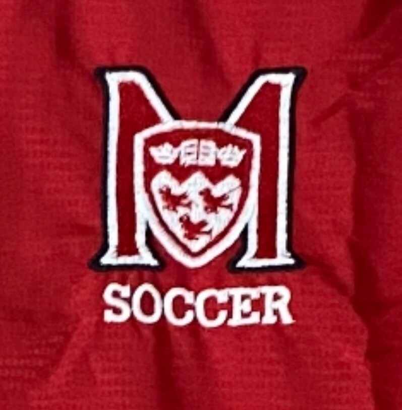 RARE McGill University Adidas Jacket Small Red White NCAA Soccer