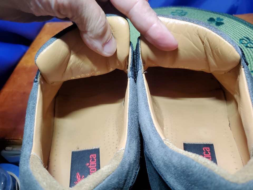 Slick Exotica David Eden Genuine Gray Alligator Suede Sneakers Made In