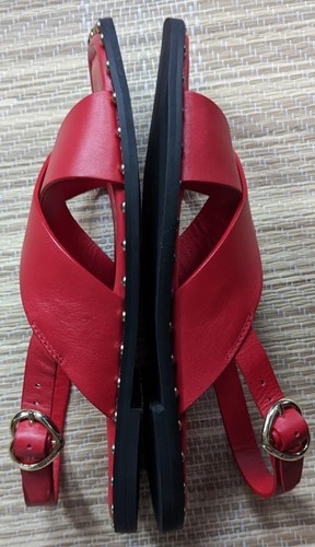 Love Moschino Sandalias Mujer Planas 37(4UK) - Tachonado, Cuero Superior e Interior - Imagen 9 de 16