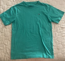 Boys Youth Tommy Hilfiger Solid Green Short Sleeve T-Shirt Size M