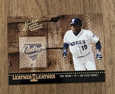 Tony Gwynn 2004 Donruss Leather & Lumber Leather in Leather /2499 #LEL-18 Padres