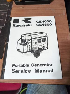 #ad Kawasaki GE4000 4500 Portable Generator Service Manual; TPB VG 1993 $9.99