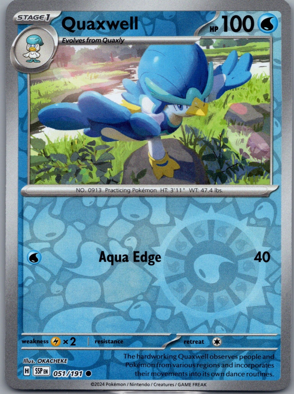 Quaxwell Reverse Holo Common SV08: Surging Sparks 051/191 NM