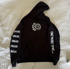 Official Blink-182 One More Time Tour Hoodie Black Size XL Smiley Sleeves