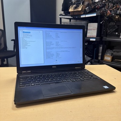 *READ Dell Latitude 5580 15.6'' Laptop Intel i5-7300U 2.60GHz 8GB RAM No HD/OS