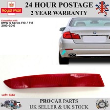 BMW 5 Series F10 F18 2013 - 2016 Rear Bumper Reflector Red Lens Left 63147318555
