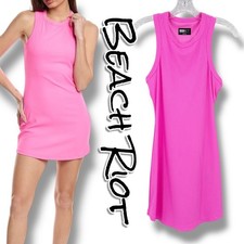 Beach Riot Sport Sol Mini Dress Sugar Plum Neon Pink Built In Bra Womens Sz S