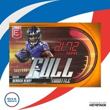 2025 Donruss Elite Derrick Henry Full Throttle Orange /199 #8 Baltimore Ravens