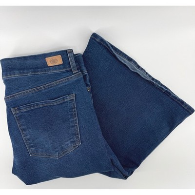 Sofia Jeans Margot Wide Leg Flare Jeans Women 12 High Rise Double Button Stretch