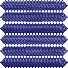 Handepo 150 Pcs Bandanas Bulk, Colorful Paisley Unisex Head Blue 