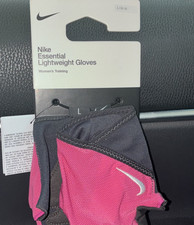 Nike Essential Lightweight Gloves Women's Training Breathable Pink/Black L NEW