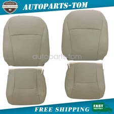 Driver/Passenger Bottom/Top Leather Seat Cover Tan For Highlander 2004-2013