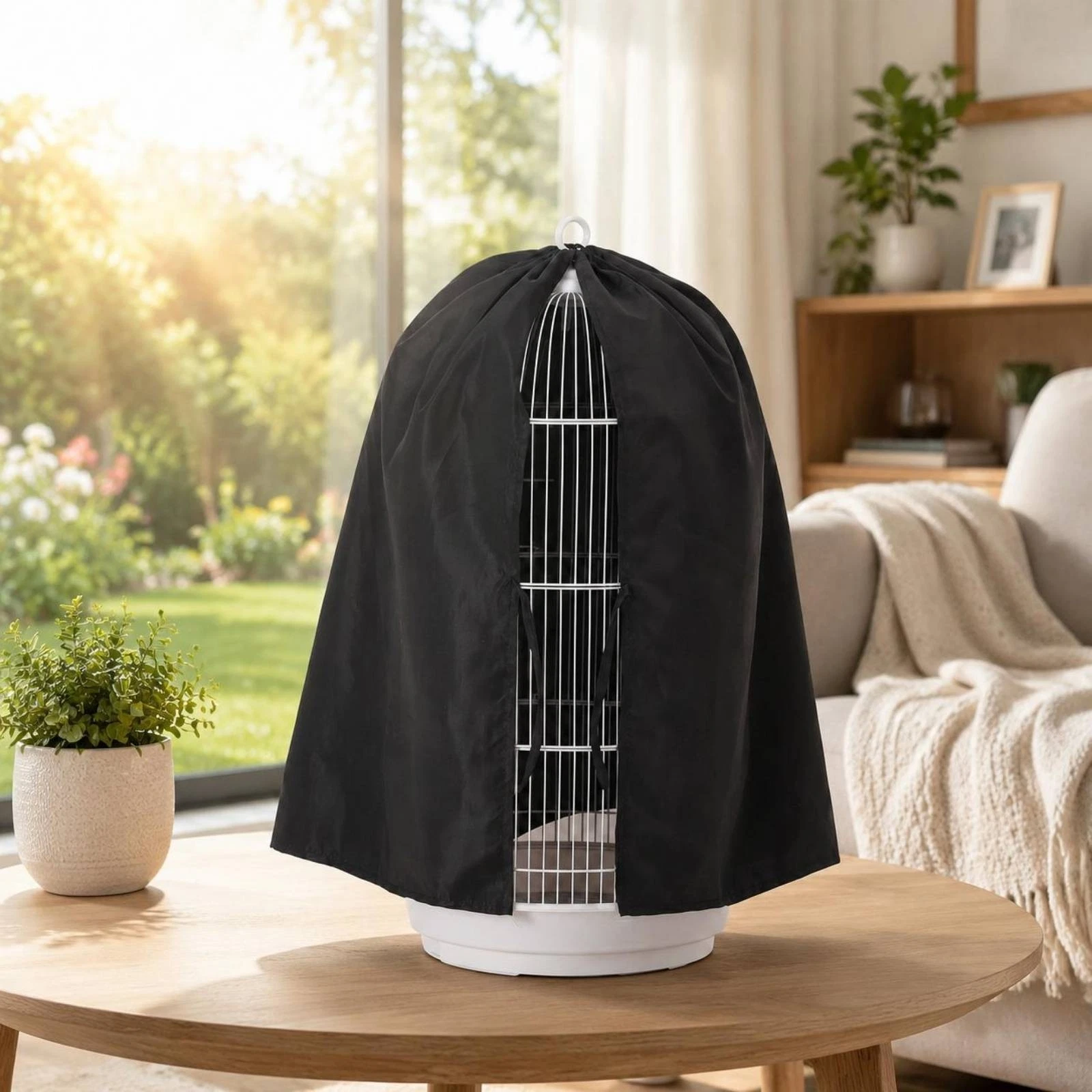 Round Avian Enclosure Cover Waterproof Avian Enclosure Cloak Machine Easy-Clean