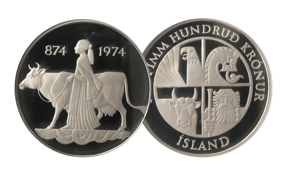 Islandia 1974 500 coronas NGC PF ultra cámara (plata 0,925) Foto 4 de 4