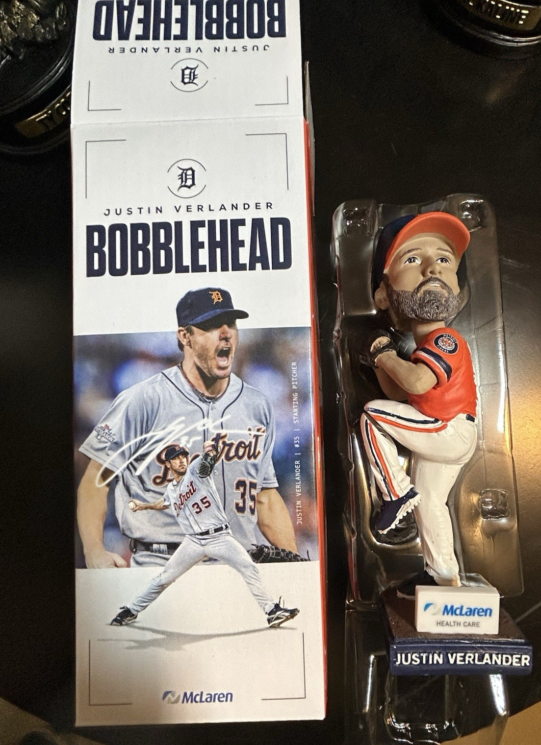 Justin Verlander Detroit Tigers Bobblehead SGA 9/25/26 New In Box