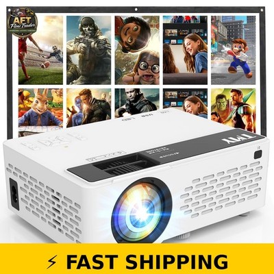 TMY 1080P Mini Projector with 80'' Screen, Bluetooth, HDMI/USB Compatible