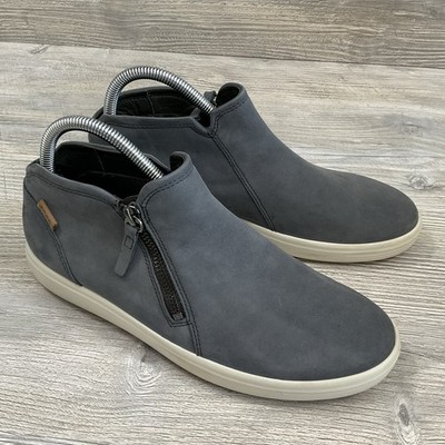 ECCO Women s Nubuck Leather Ankle Bootie Zip-Up Gray US 8-8.5 - 39 Comfort Shoes