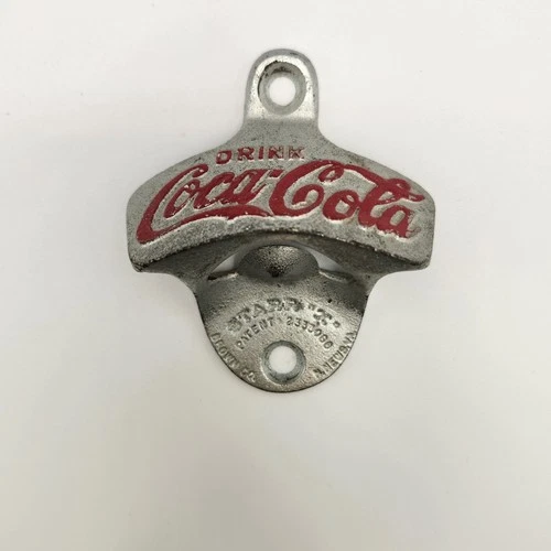 Vintage Coca Cola Wall Mount Cast Iron Bottle Opener COKE