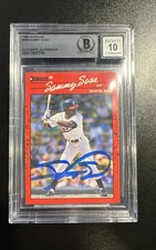 1990 Donruss - Sammy Sosa #489 (RC) - Beckett on Card Autograph 