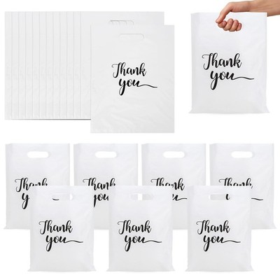 100 Pack Thank You Bags, 9x12 Inch Thank You Merchandise Bags Extra Thick Reu...