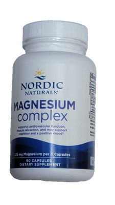 Nordic Naturals Magnesium Complex 90 Capsules  225mg  Exp: 8/27