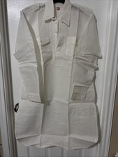 Pakistani Kurta Men's Stitched Embroidery White / Off White Size: 42
