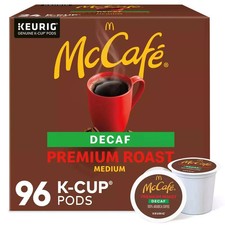 McCafe, Premium Roast Decaf Coffee, Keurig Single Serve K-Cup Pods, 96 Count