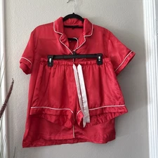 #599 Just Love Red/White Two-piece pajama set Size Medium