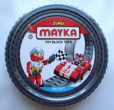 Brand New Zuru Mayka Toy Block Tape Gray Color Building Blocks 2M/6.5 Ft 2-Row
