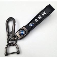 Lederer Schlüsselanhänger BMW - Mit Metall-Logo & 360° Drehung