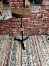 A Vintage industrial adjustable stool,machinist/factory stool