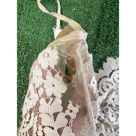 For Love & Lemons Skivvies Cream Floral Lace Bustier Bralette Top Womens Medium