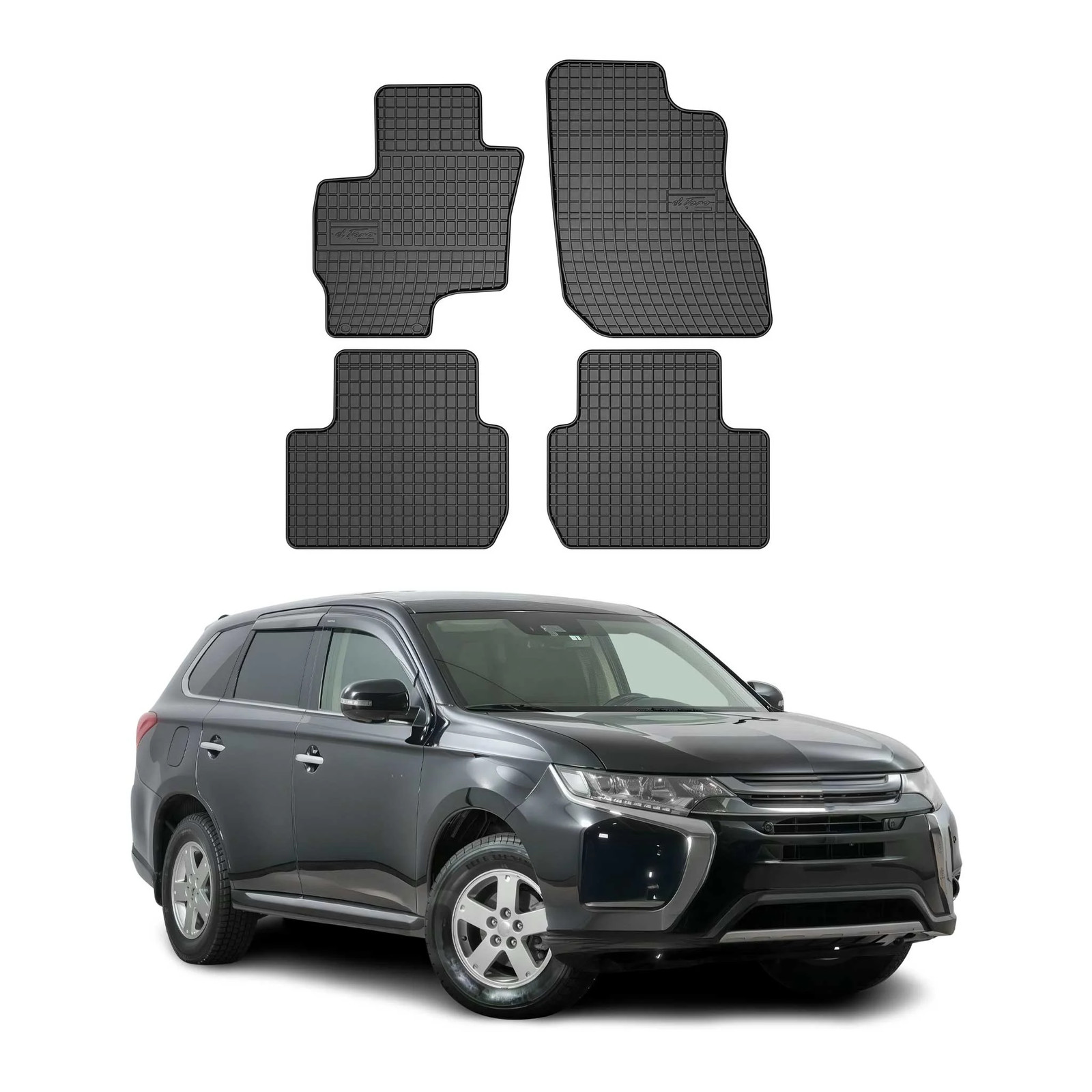Tapis de sol Mitsubishi Outlander 2014-2020 robuste en caoutchouc