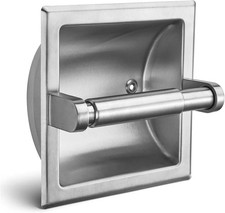 Recessed Toilet Paper Holder Brushed Nickel Stainless Steel Toilet Pap...