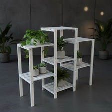 Scala per fiori bianca scaffale per piante legno sgabello per fiori semaforo per fiori scaffale per fiori 💐